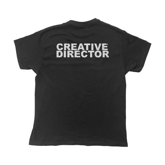 odd georg felix creative director t-shirt black with white text