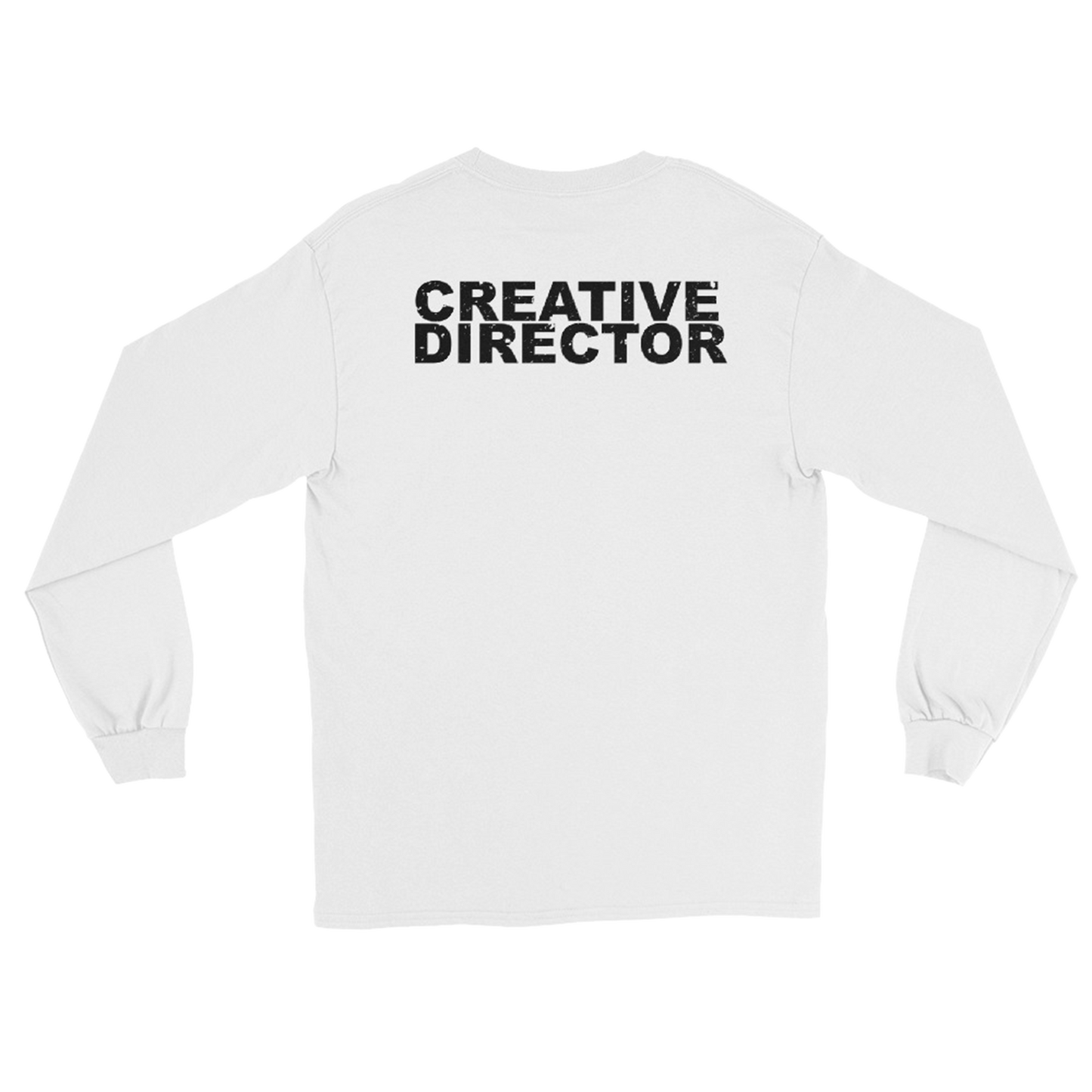 odd georg felix creative director longsleeve t-shirt white with black print