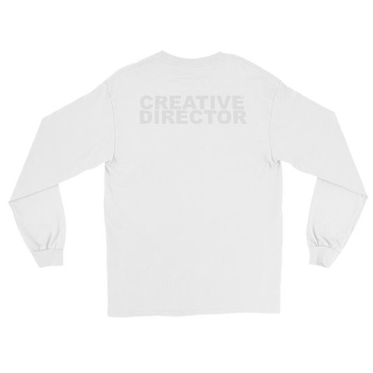 odd georg felix creative director longsleeve t-shirt white with white print